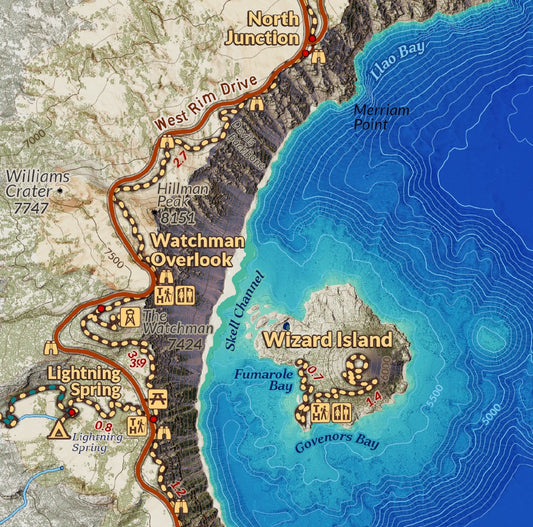 Crater Lake National Park Wall Map