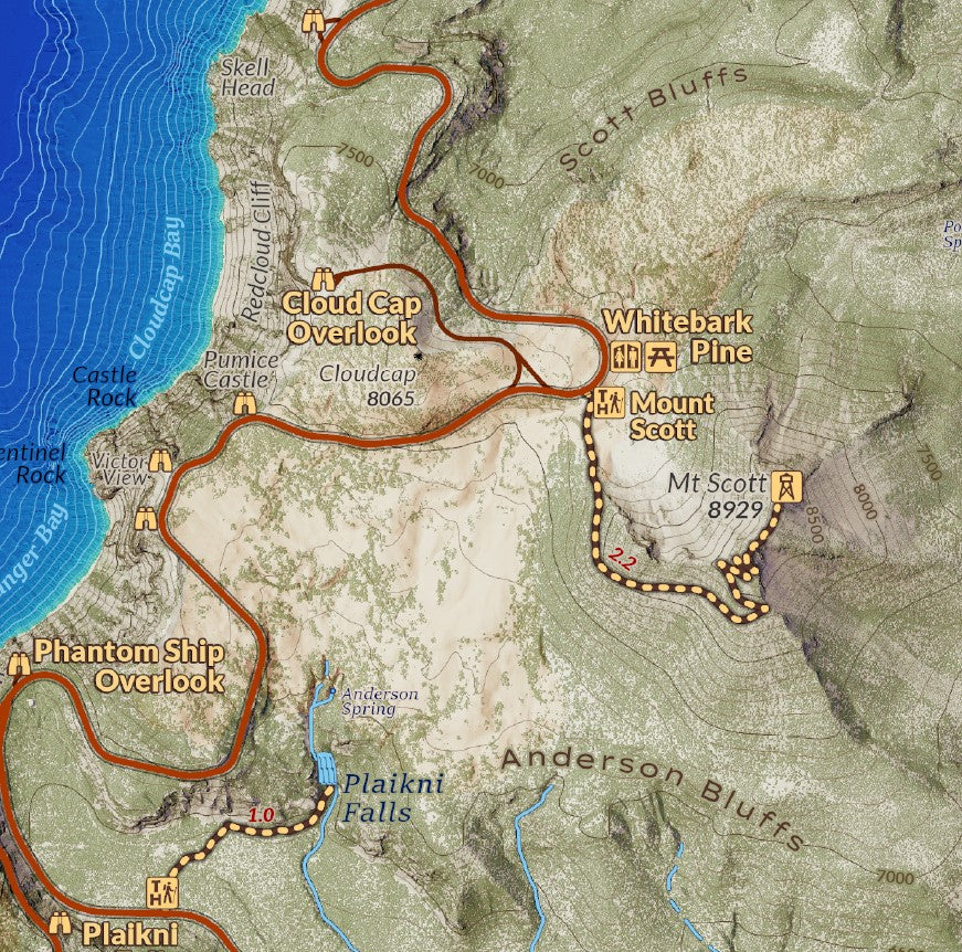 Crater Lake National Park Wall Map