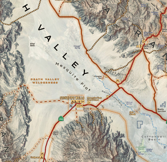 Death Valley National Park Wall Map