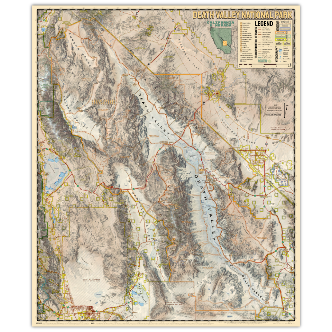 Death Valley National Park Wall Map