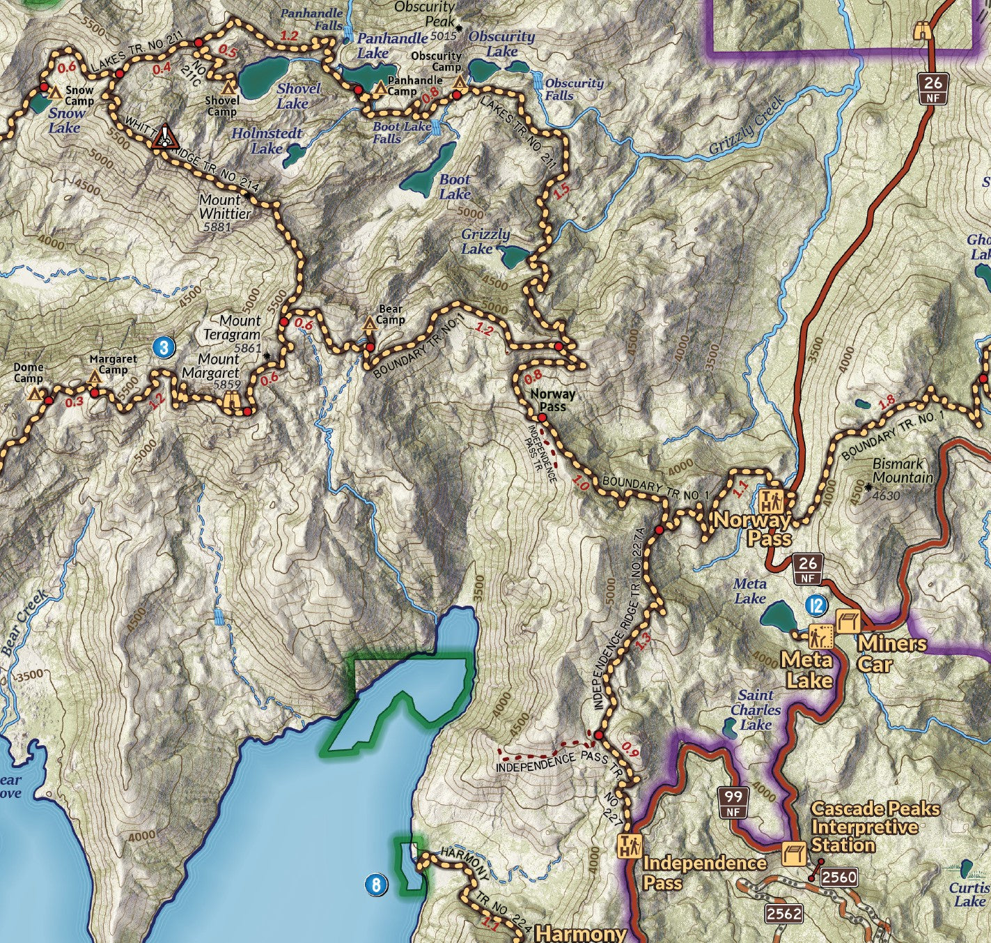 Mount Saint Helens National Volcanic Monument Field Map