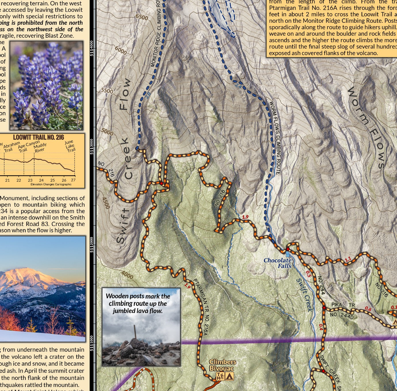 Mount Saint Helens National Volcanic Monument Field Map
