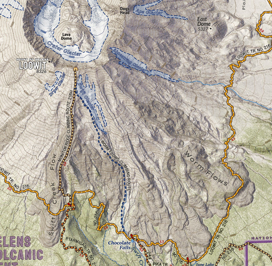Mount Saint Helens Wall Map
