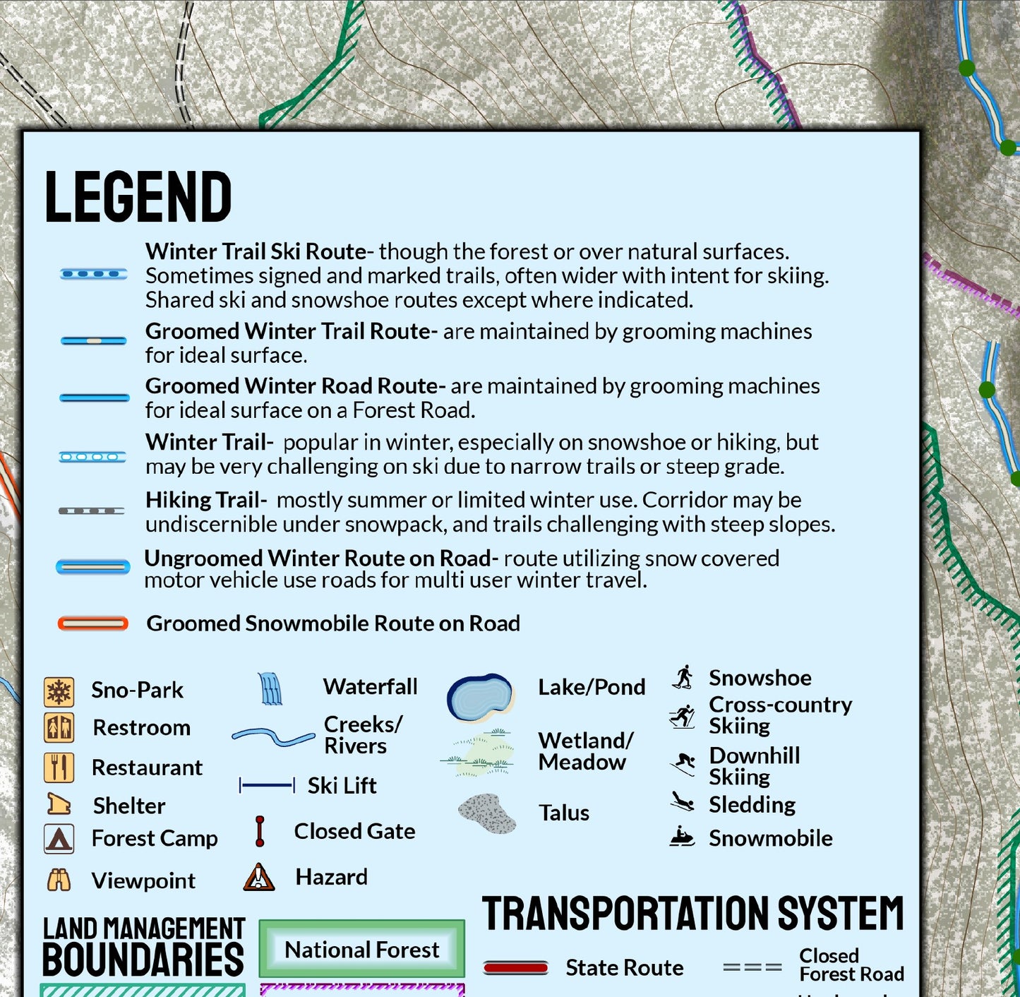 Teacup Nordic And Pocket Creek Winter Map