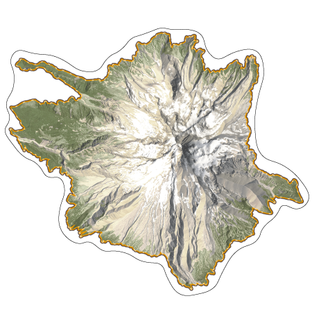 Timberline Trail Mt. Hood Terrain Sticker