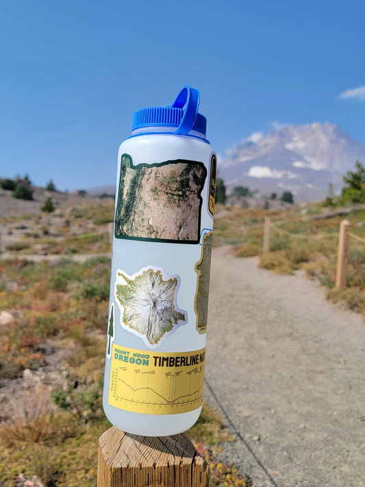Timberline Trail Elevation Profile Sticker