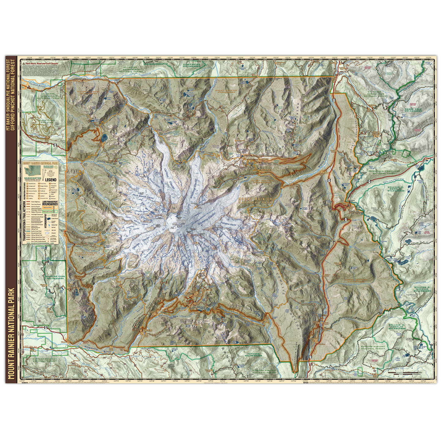 Mount Rainier National Park Visitor Map