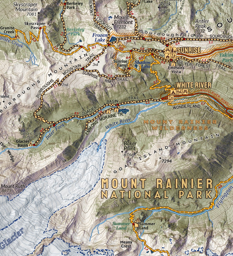 Mount Rainier National Park Visitor Map