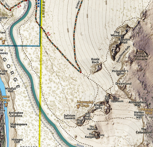 Smith Rock State Park Climbing and Hiking Map