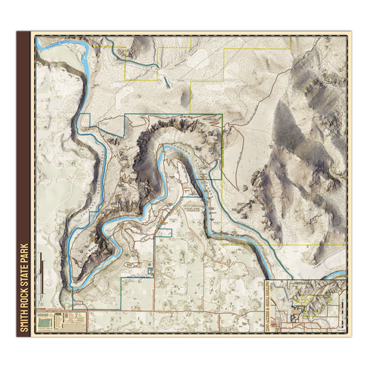 Smith Rock State Park Climbing and Hiking Map