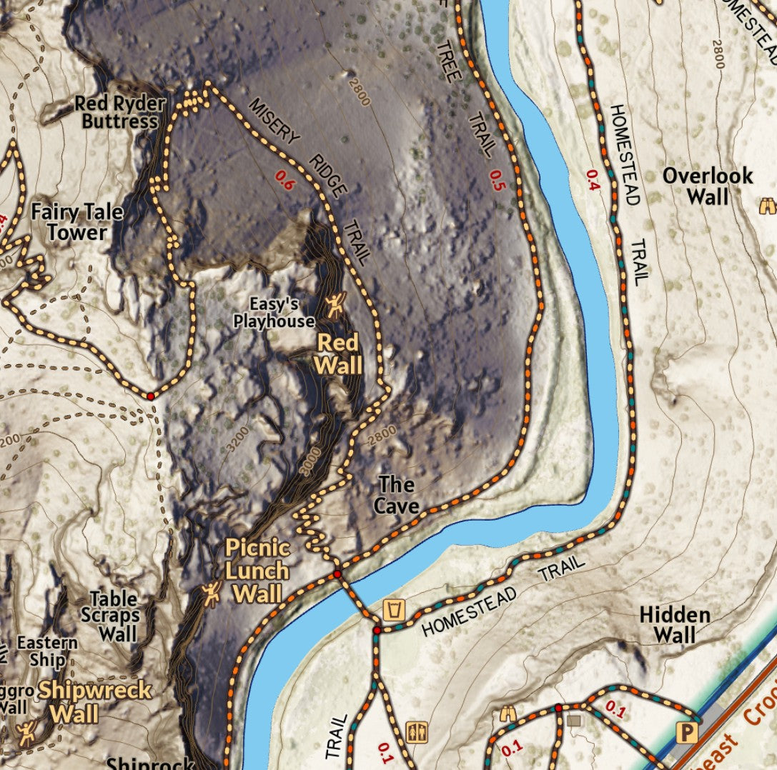 Smith Rock State Park Climbing and Hiking Map