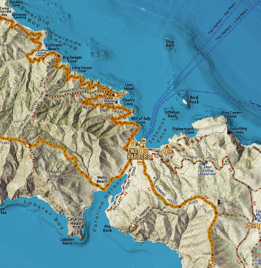 Catalina Island - Trans Catalina Trail - Recreation Map