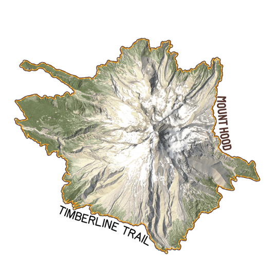 Timberline Trail Mt. Hood Terrain Sticker