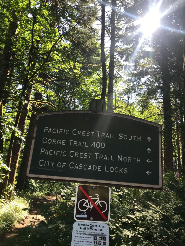 The beginning (or end) of the PCT on trail in Oregon